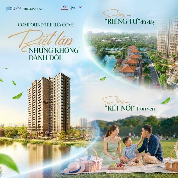 Trellia cove là phân khu căn hộ compound cuối cùng thuộc đại đô thị mizuki park 26ha mở bán 7/2026