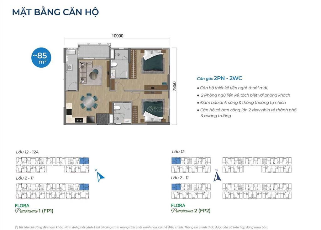 Cần bán căn sân vườn cực đẹp duy nhất 1 căn giá tốt 5,3 tỷ panorama có sổ dt 85m2 2pn2wc nhà đẹp