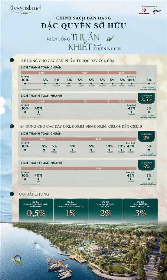 Biệt thự đảo đại phước elyse island tp đồng nai mở bán chính sách tháng 7/2026