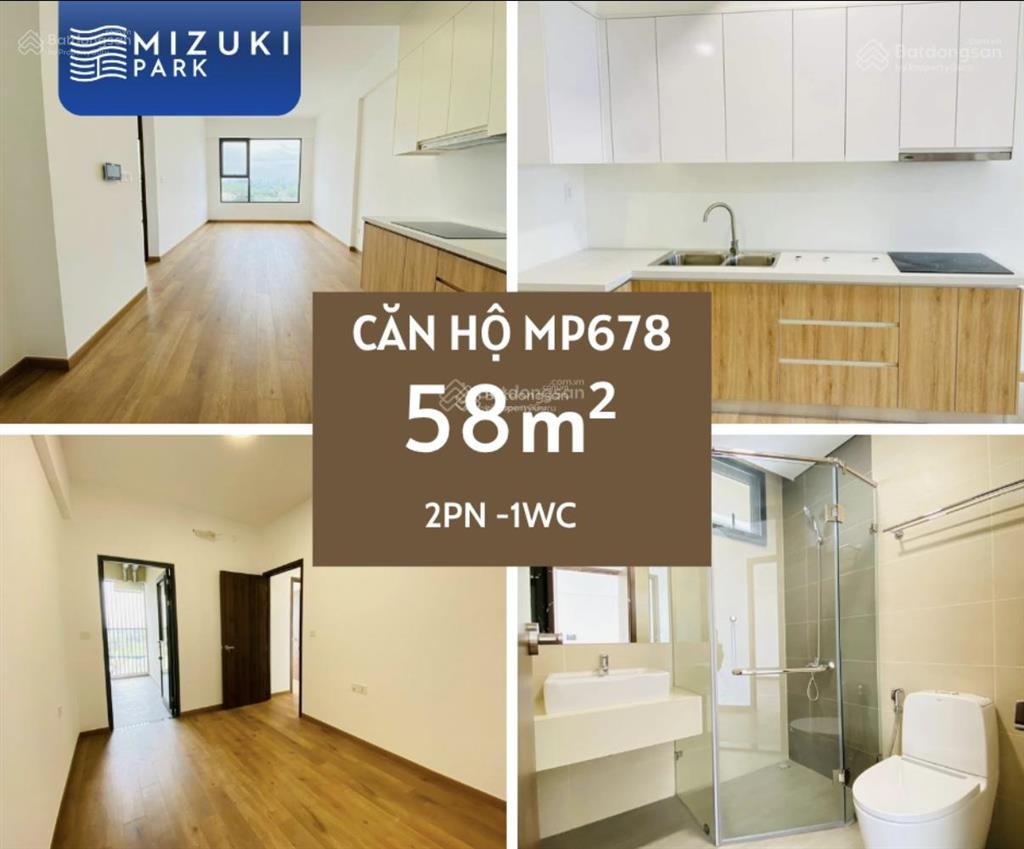 Giỏ hàng mizuki park 2pn 1wc có ban công giá tốt tháng 7/2026, sổ công chứng ngay, nhà sẵn