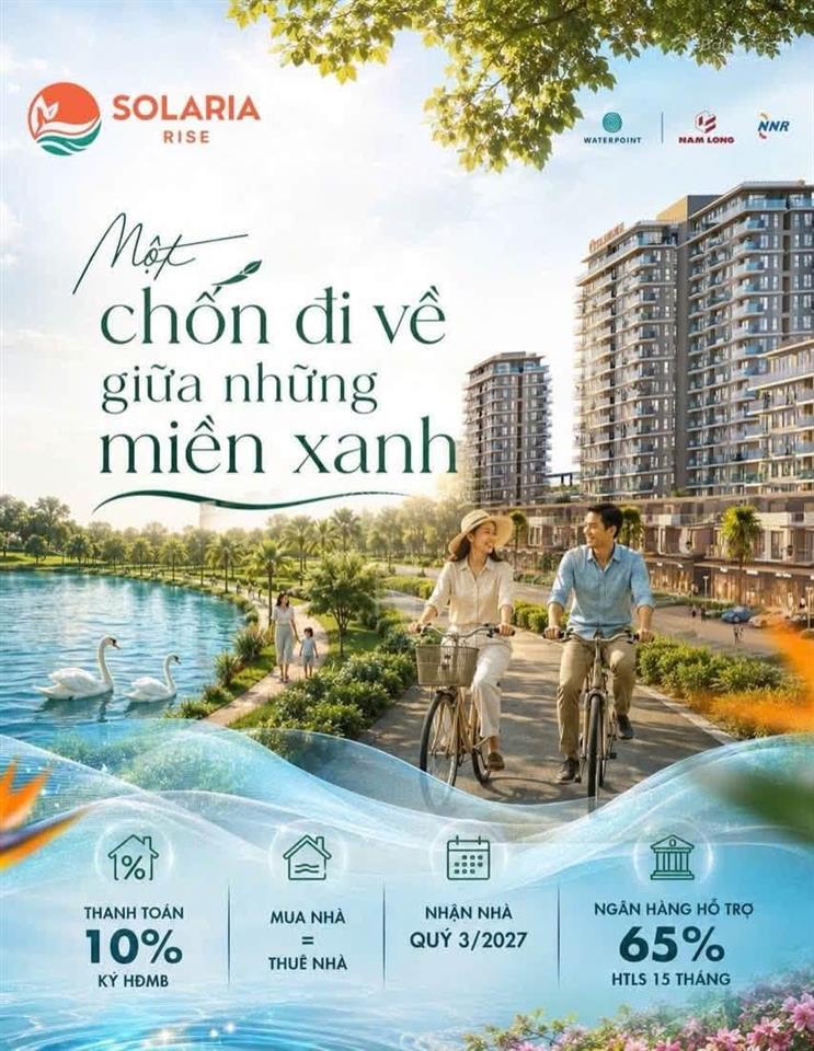 Solaria rise ưu đãi thêm 3% cho mùa lễ hội hoa đăng giá 1,490 tỷ/căn
