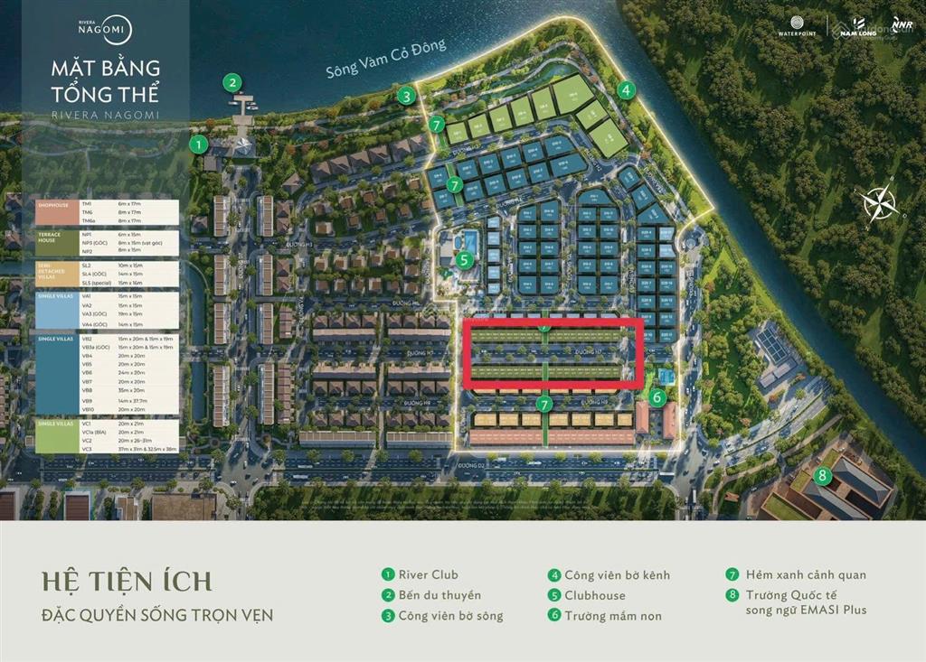 Nagomi nhà phố vườn 3 tầng 90m2, hàng giá gốc nổi bật khu đô thị waterpoint bến lức 355ha