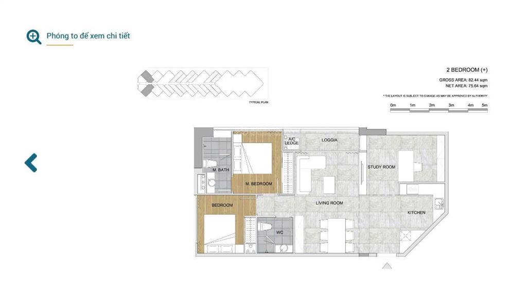 Giảm sốc căn hộ scenia bay nha trang, dt 82.44m2, 2pn+, full nội thất chỉ 6.65 tỷ