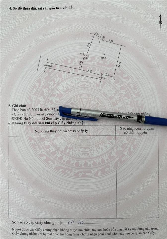 Bán 215,7m2 sơn đông, sơn tây, hà nội