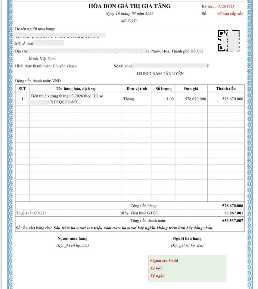 Bán xưởng đang cho thuê 600 triệu/tháng