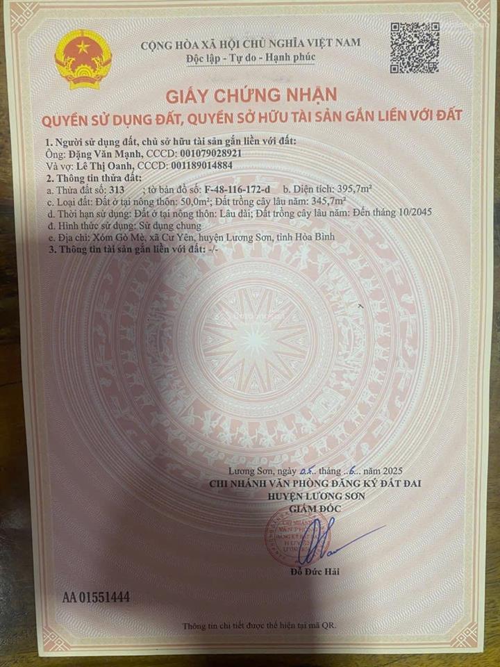 Chính chủ bán cắt lỗ 3 lô liền kề gò mè, cư yên, lương sơn, hòa bình