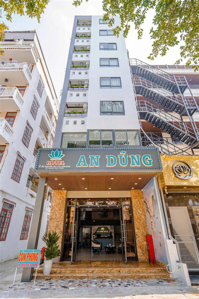 Bán khách sạn an dũng, cách bãi tắm b 100m, 24 phòng tiện nghi + nhà hàng đầy đủ âm thanh