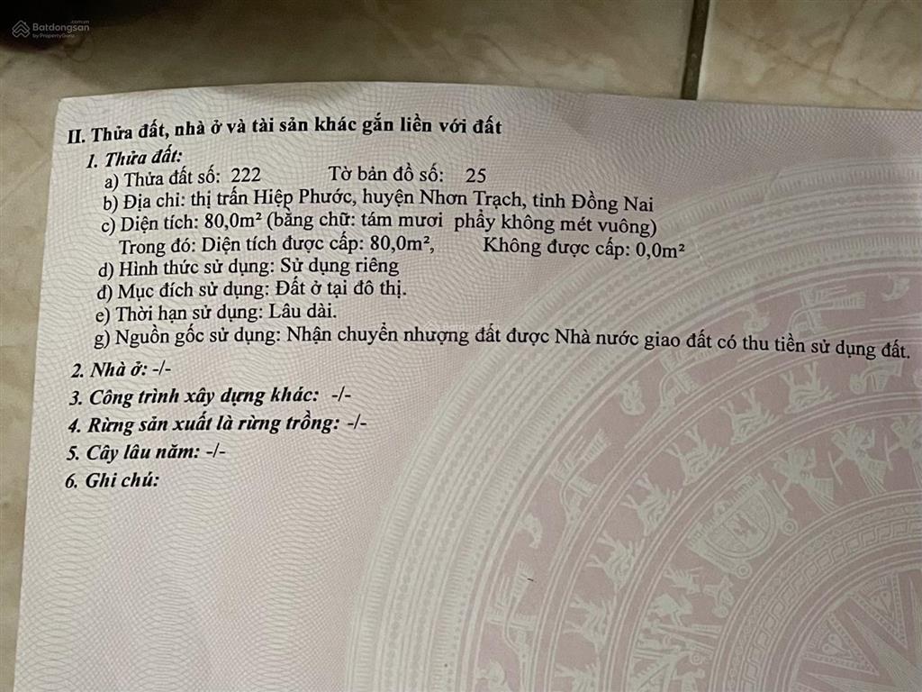 Bán lô đất liền kề tại chợ đêm hiệp phước