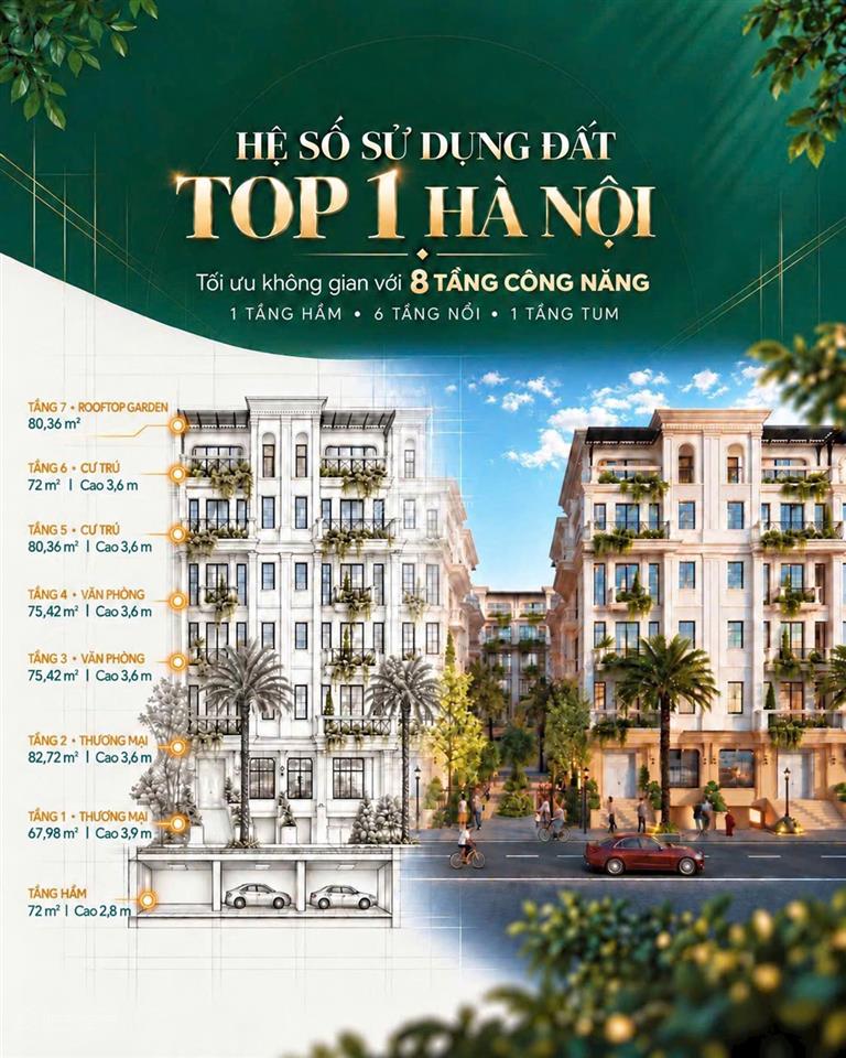 Ra lộc 4 tỷ, chính chủ bán nhà 7 tầng 1 hầm, 554m2 sàn, nằm trục đại lộ nối đường hoàng minh thảo