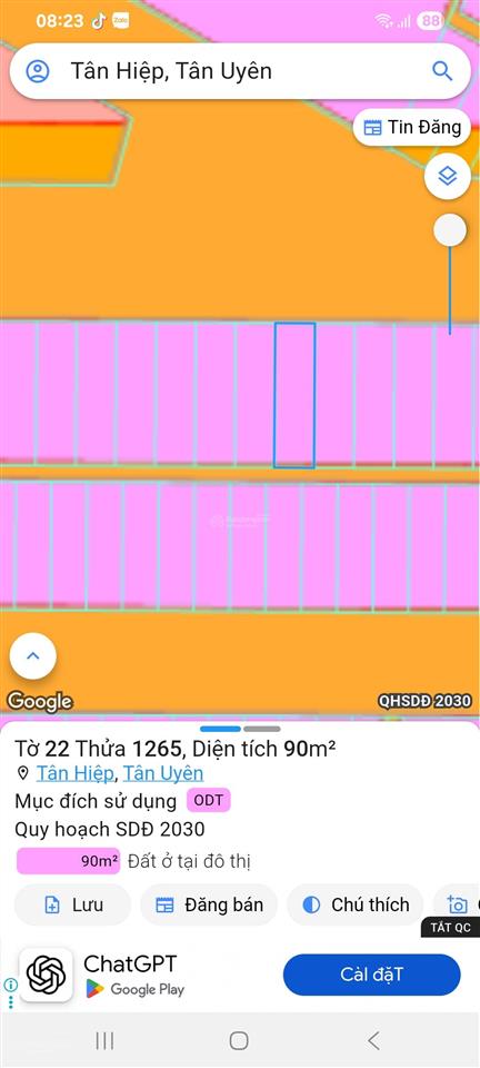 Chính chủ cần tiền gửi bán lô đất đường chính thuộc dự án tuấn điền phát 1