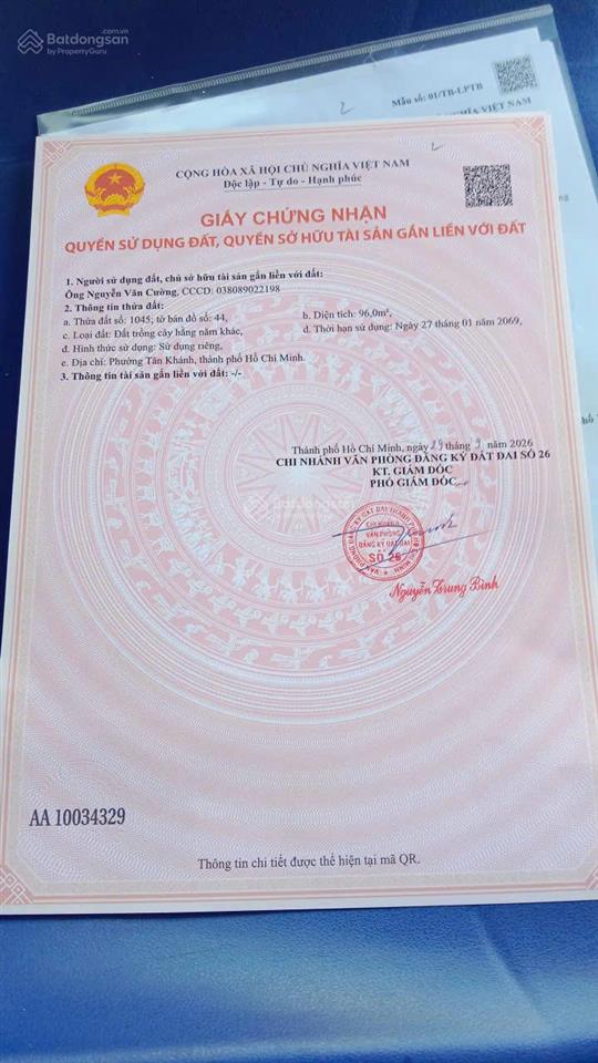 Chính chủ bán lô đất đẹp cách đường dx07 chỉ 100m  phường tân khánh,tp.hồ chí minh  0979 528 ***