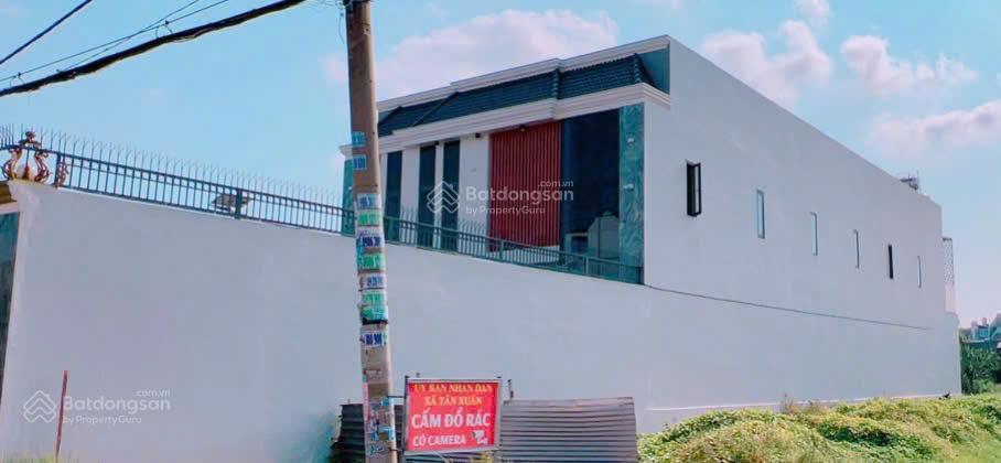 Bán xưởng mới, đúc kiên cố 1 trệt 1 lầu, sổ hồng, dòng tiền 45tr/th