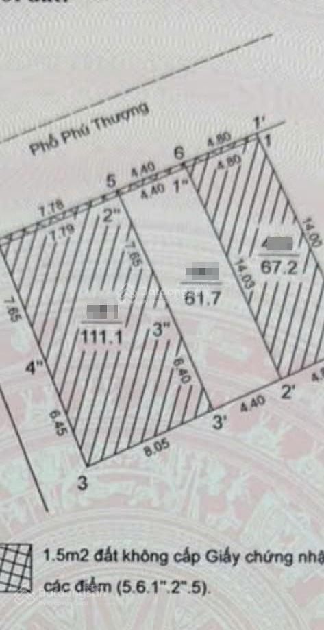 Bán đất mặt phố  phú thượng khu dân cư đông đúc kinh doanh đa dạng  dt 62m  giá 23 tỷ hơn