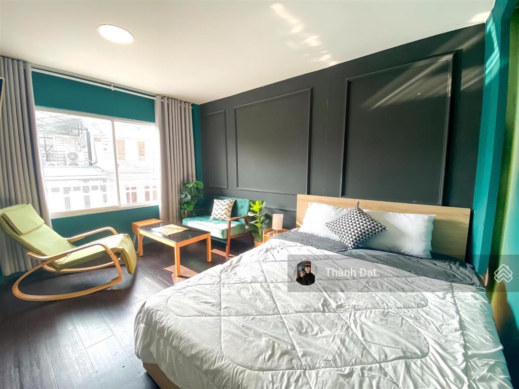 Thuê căn hộ trung tâm q.1, studio balcony & cửa sổ  dt 45m²  máy giặt riêng, ngay trần hưng đạo