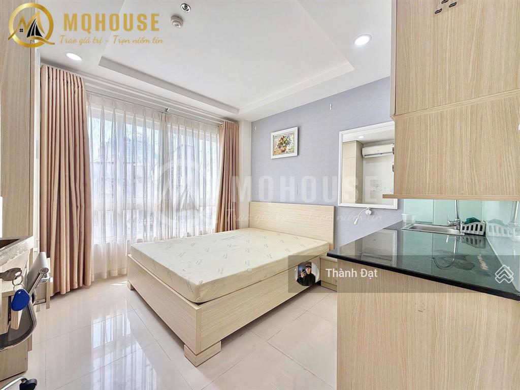 Thuê căn hộ võ thị sáu quận 3, studio cửa sổ  thang máy/ hầm xe, gần công viên lê văn tám