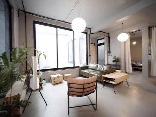 Cho thuê căn hộ bến thành quận 1, 1 phòng ngủ & 1 phòng khách balcony sân vườn, gần chợ bến thành