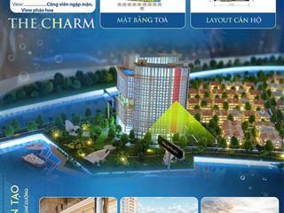 Căn 1pn+ diện tích 53m2 tòa the charm dự án charmora city giá gốc cđt chỉ 5 tỷ 820 triệu