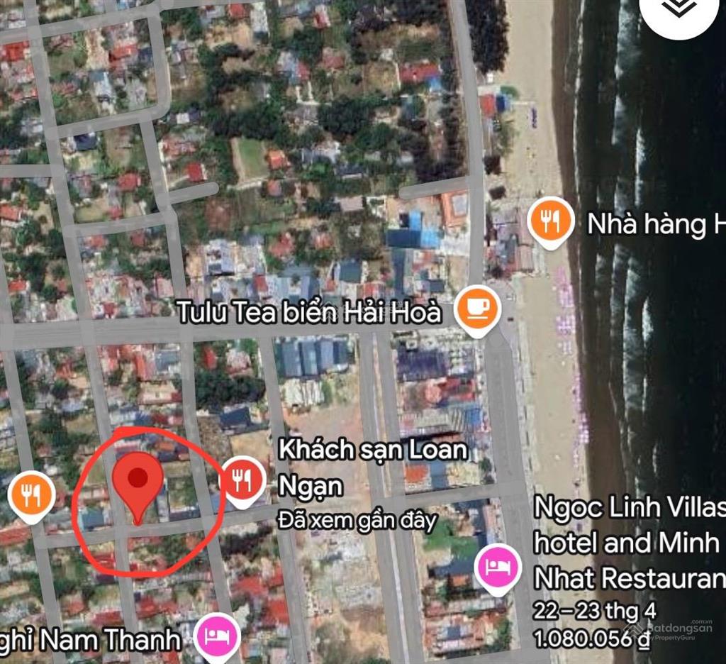 Đất khu du lịch biển hải hòa 62,7m2, pháp lý đầy đủ, 2 mặt tiền 9mx7m