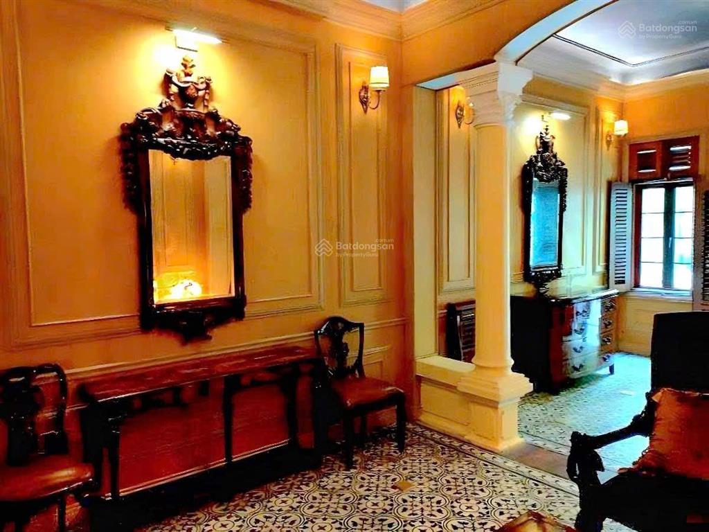 Bán biệt thự song lập quán thánh ba đình 105m2, lô góc 2 mặt thoáng, ô tô tránh, 6 tầng  75 tỷ.