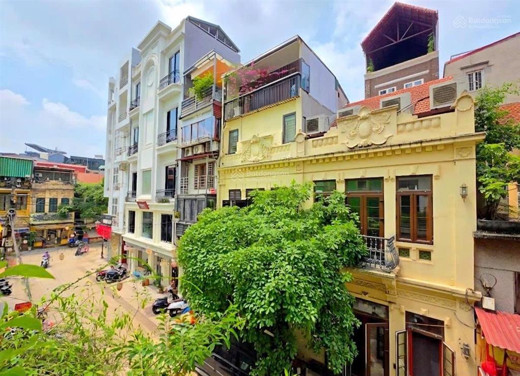 Bán biệt thự song lập quán thánh ba đình 105m2, lô góc 2 mặt thoáng, ô tô tránh, 6 tầng  75 tỷ.