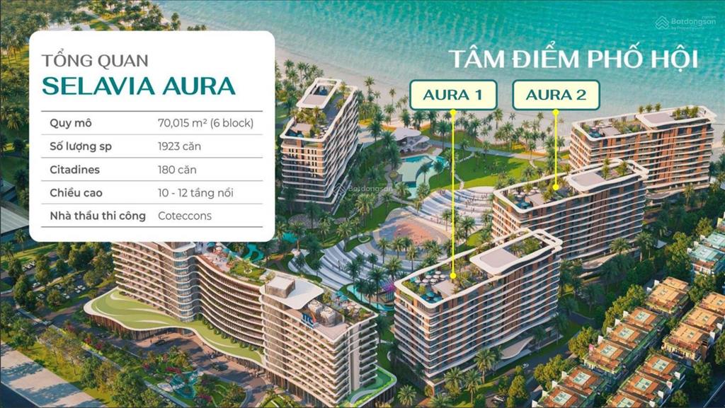 Selavia aura  căn hộ view biển trung tâm an thới  phú quốc chỉ 1 tỷ 7 căn studio hoàn thiện