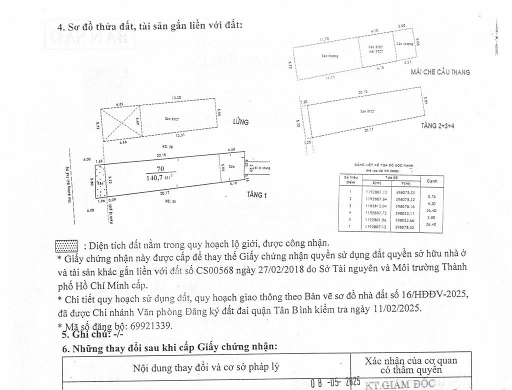 Mặt tiền 36 bùi thế mỹ [5,8 x 26,3] 6 tầng  thang máy