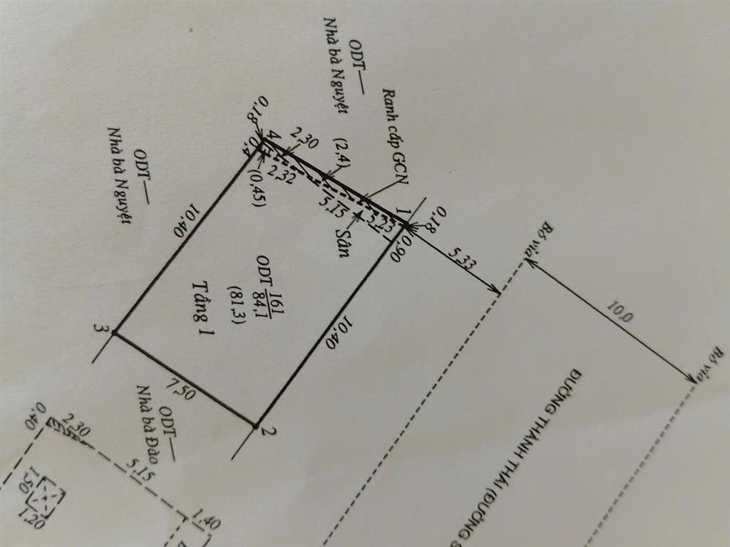 Bán nhà mặt tiền Thành Thái, phường Quy Nhơn Nam, tỉnh Gia Lai (Phường Quang Trung, TP.