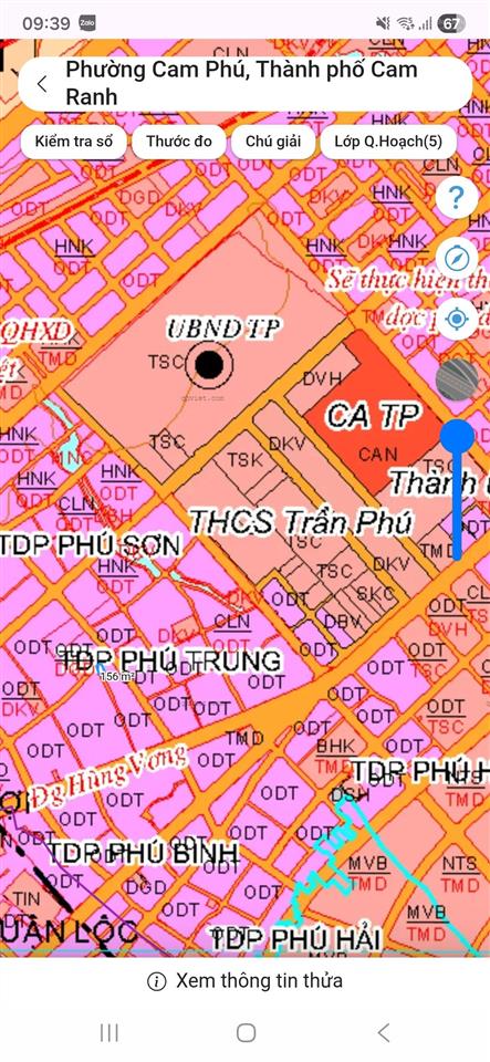 Đất trung tâm thành phố cam ranh gần khu hành chính