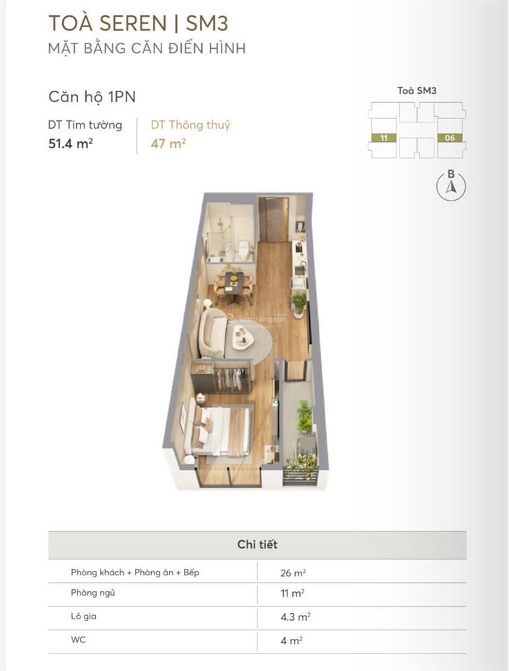 Chỉ 3 tỷ 688 triệu đồng  sở hữu căn hộ cao cấp greenera southmark 486 ngọc hồi