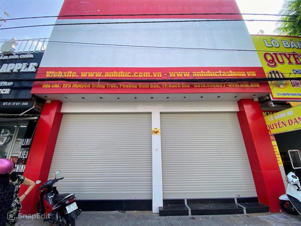 Cho thuê nhà mặt tiền vị trí đẹp đường nguyễn trung trực, phường vĩnh bảo cũ, rạch giá, kiên giang