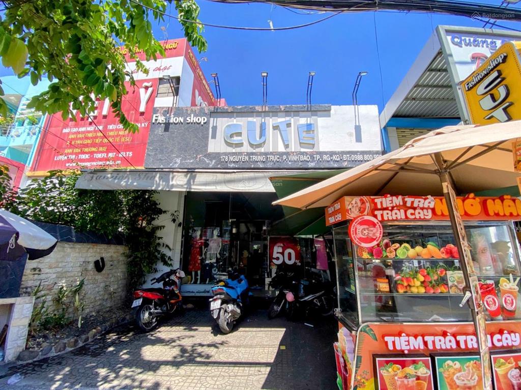 Cho thuê mb kinh doanh vị trí đẹp mặt tiền đường nguyễn trung trực, phường vĩnh bảo cũ, rg, ag