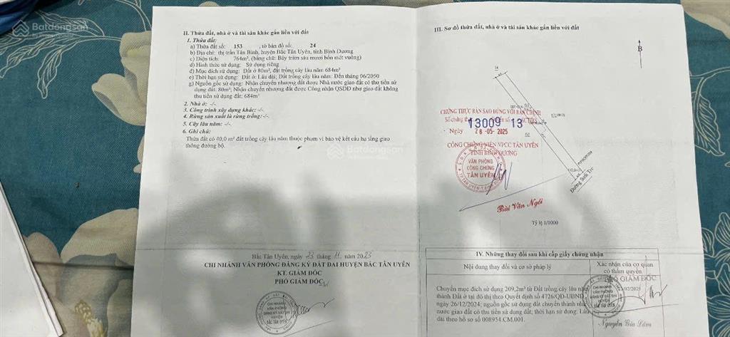 Lô đất 8x95m có 300 m2 thổ cư xây trọ tuyệt vời