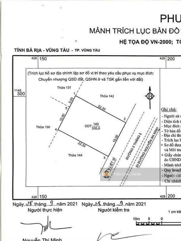 Bán đất mặt tiền đường 3/2 khu biệt thự bình minh, p8, vũng tàu, 335m² thổ cư, giá 49,9 tỷ