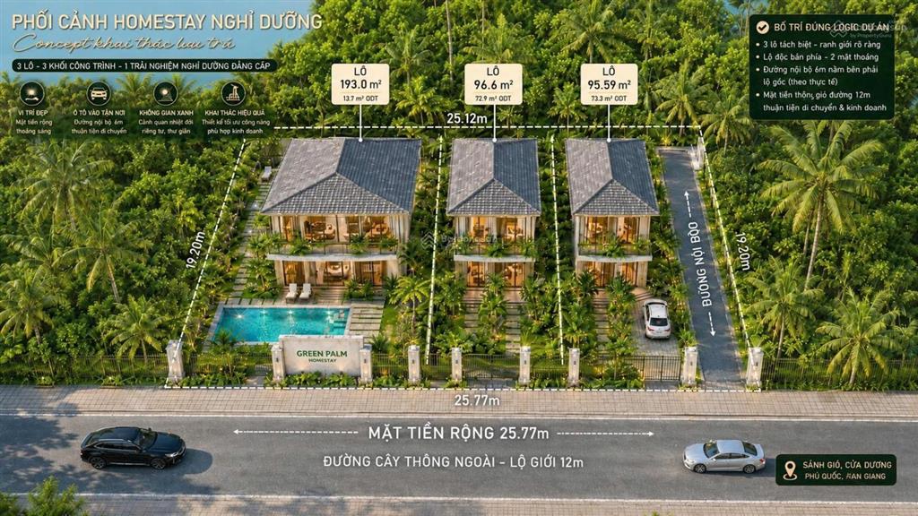 Bán đất mặt tiền cây thông ngoài phú quốc giá bắt đáy  sẵn concept homestay khai thác ngay