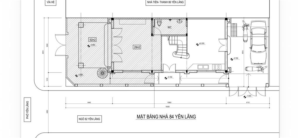 Cho thuê nhà tầng 1 mặt phố yên lãng