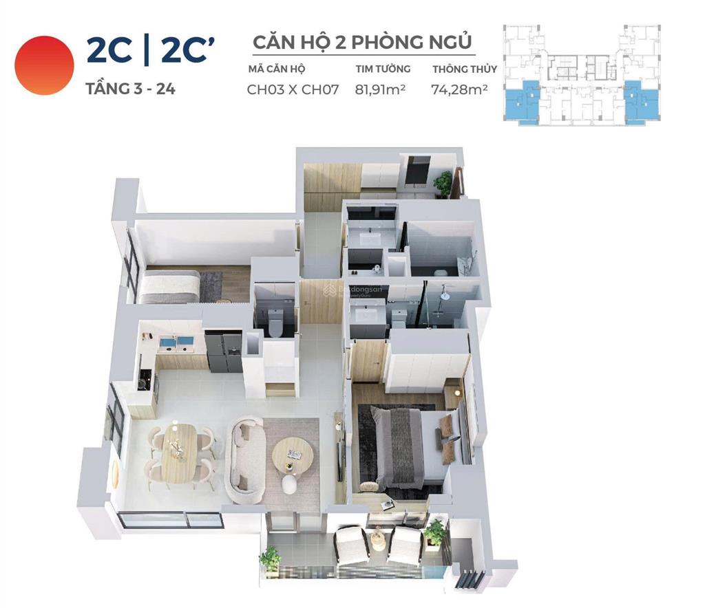 Giá cực tốt!!! căn góc 2pn 74m2 view biển và núi tầng cao, sở hữu lâu dài mà giá hời!