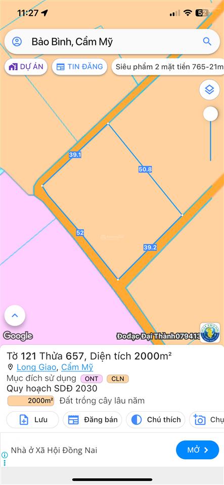 Mua 2 sào đất tặng vườn sầu giá rẻ