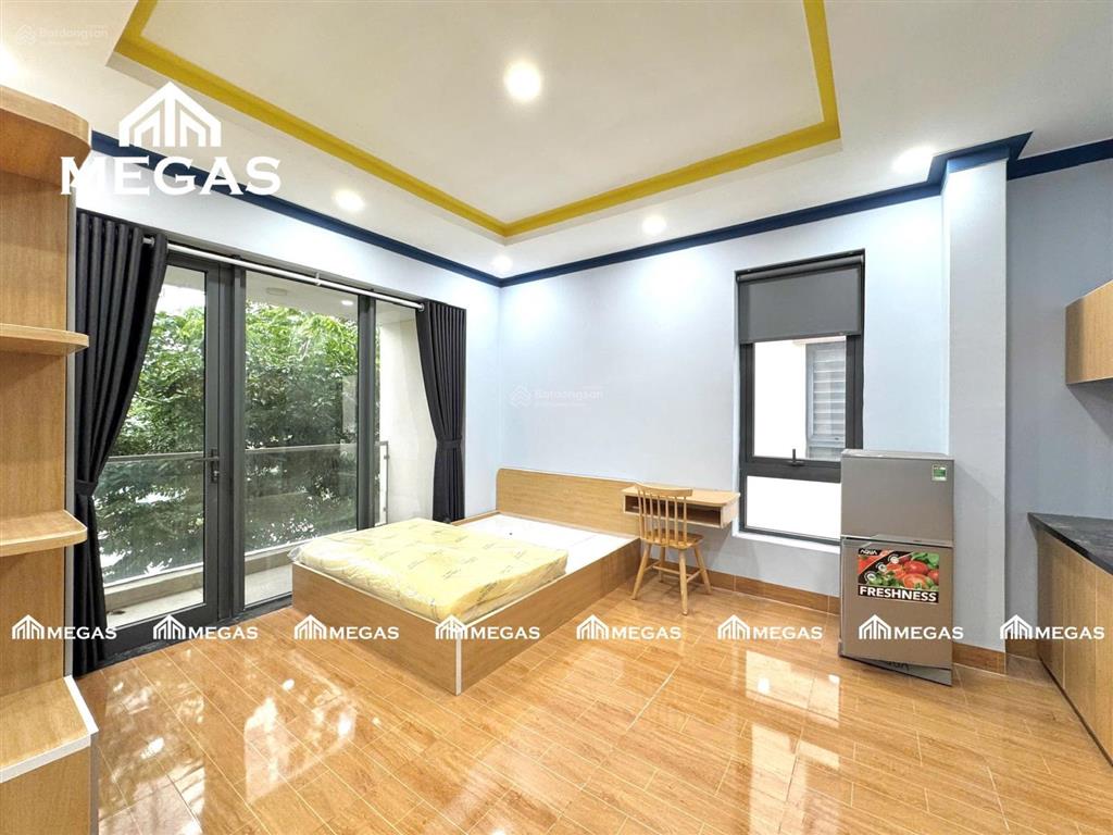Căn hộ studio có 2 ban công  full nội thất  nội khu compound an ninh và yên tĩnh tốt