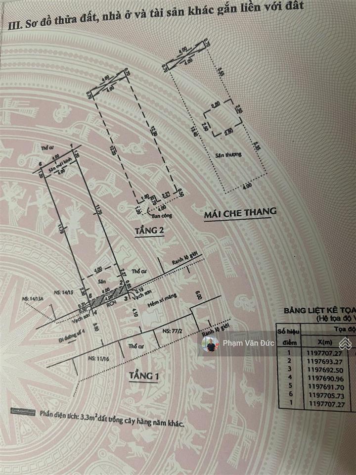 Bán nhà 3 lầu hẻm xe tải. sát gigamail thủ đức. dt 64 m2, giá 6.6 tỉ tl