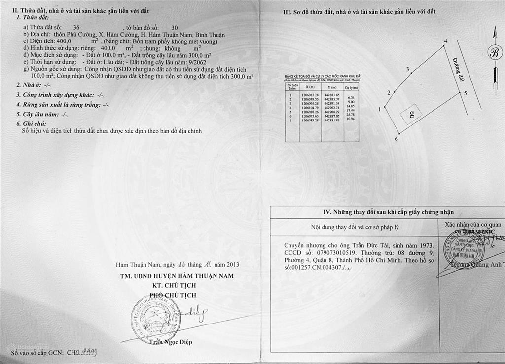 Bán nhà đất gần phan thiết đã có sổ hồng, đất có thổ cư