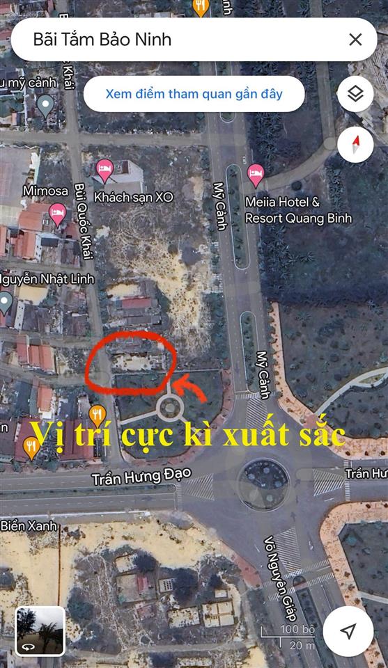 Bán đất vip 2 mặt tiền giá rẻ bất ngờ, tại bãi tắm bảo ninh đồng hới, quảng bình.