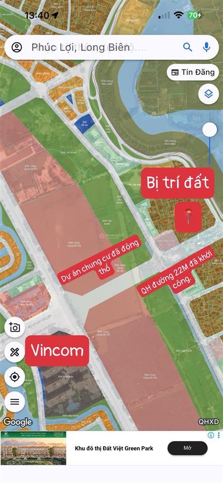 Bán đất phúc lợi, long biên 76m ô tô tránh  sát tttm  giá đầu tư  hàng xóm vin.
