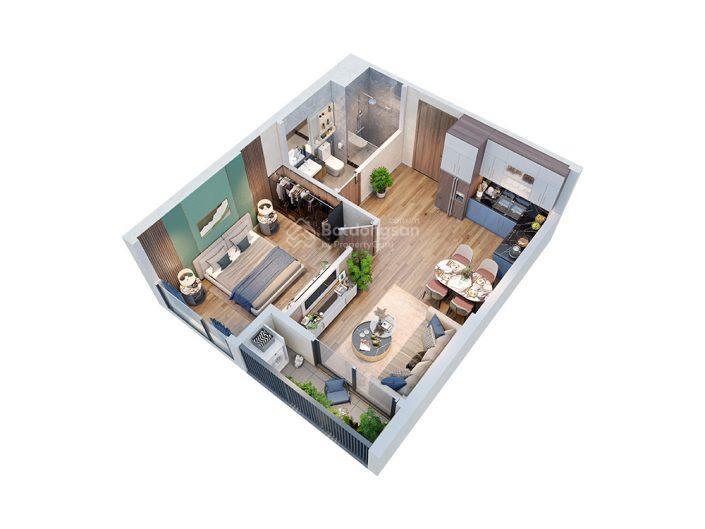 Duy nhất căn 1pn 45.4m2 tc 1  vinhomes smart city full đồ giá siêu hời 8x triệu/m2!!!