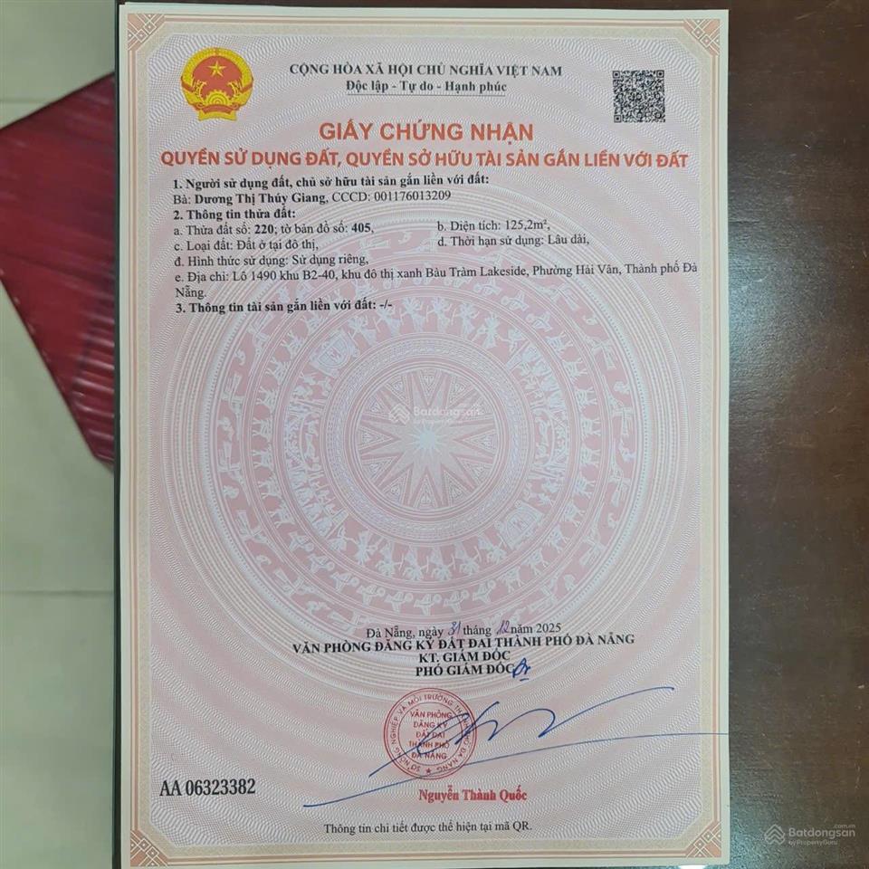 Bán đất đường võ tự, hoà hiệp nam, liên chiểu, đà nẵng