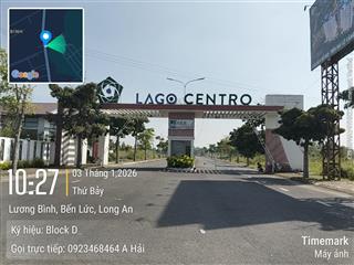 Bán lô đất đẹp giá mềm nhất thuộc dự án lago centro lương bình  bến lức  long an
