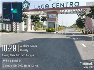 Bán nền d7 kdc lago centro bến lức đường 13m sổ hồng riêng 860 triệu