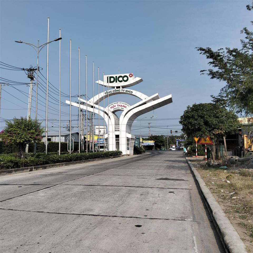 Bán lô đất mặt tiền 100m2 giá 880tr  sổ hồng riêng, xây dựng ngay, gần khu công nghiệp hựu thạnh