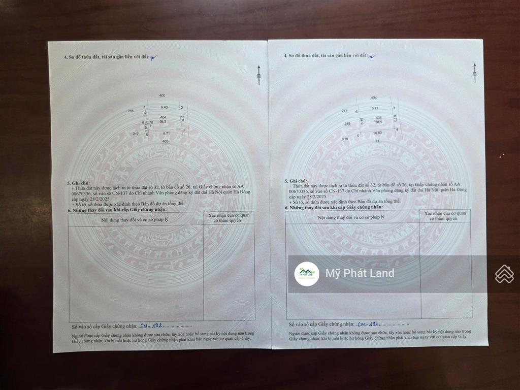 2 lô đất an thắng biên giang, dt 58m2, mặt tiền 5.7m, 50m ra đường ô tô, được xây dựng, giá 3.85 tỷ