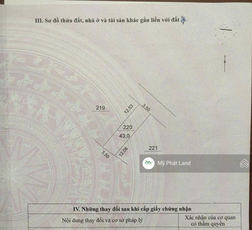 Cc bán lô đất 43m2, gần đường ô tô, dịch vụ khu 3,4, khu dự án sinh thái đồng mai, giá chỉ 2.95 tỷ.