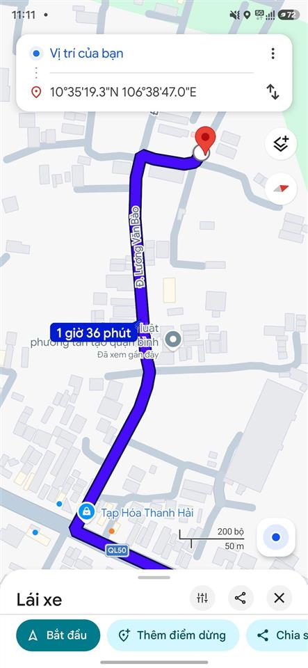 Bán đất đường lương văn bào cách ql50 chỉ 300m 700 triệu